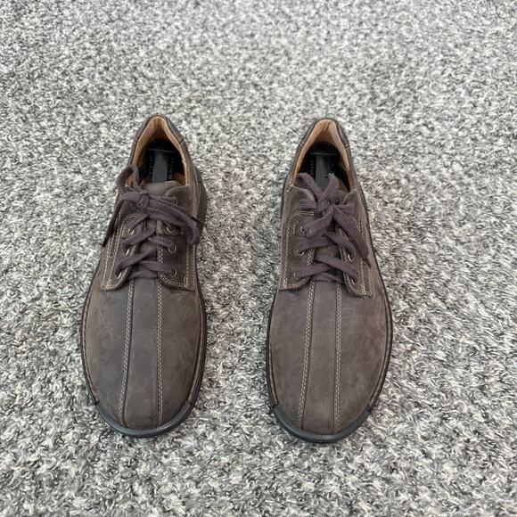 ECCO Fusion Brown Nubuck Leather Lace Up Casual Bicycle Oxford EU 44 US 10-10.5 main image 4